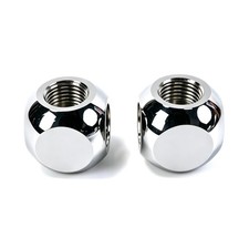 Two silver spherical three-way water-cooling components for DIY computer assembl picture