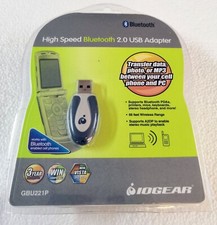 IOGear High Speed Bluetooth 2.0 USB Adapter Class 2 GBU221- EXPEDITED SHIP picture