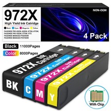 972X 972A Ink Cartridge (4-Pack) for HP PageWide Pro 452dw, 477dw, 577z picture