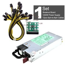 1200W DPS-1200FB A PSU Power Supply + Breakout Board + 12pcs 6pin-to-8pin Cables picture