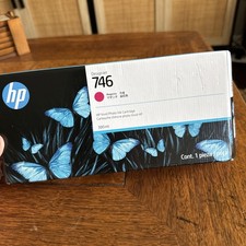 NEW HP DesignJet 746 MAGENTA Vivid Photo Ink Cartridge Exp. Dec 2026 Printer picture