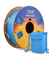 OVERTURE High Speed Matte TPU Filament 95A 1.75mm, 1KG, Digital Blue picture