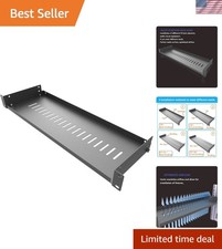 Adjustable Vented 1U Rack Shelf for 19
