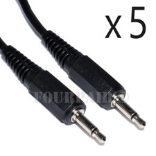 5 Pack Lot 15ft 3.5mm Male to Male Mono Audio Cable Cord 1/8
