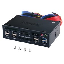 Tccmebius TCC-QL5E 5.25 Inch PC Multifunction Dashboard Media Front Panel, with picture