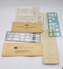 Vintage IBM Computer Machine Load Chart And Template Lot picture