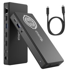 Plugable USB-C Docking Station Dual Monitor 4K 60Hz Display, Black picture
