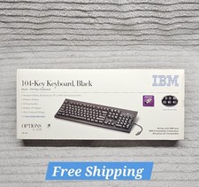 Vintage 1996 Options by IBM 104 Key Black Keyboard Model KB109 - PS/2 Port NIB  picture