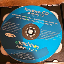 eMachines Bootable Restore CD Ver 1.5 for eTower 700irs, CD 2/2 117512 picture