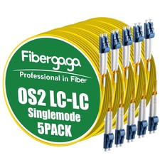 OS2 LC to LC Fiber Patch Cable, 1.6ft, 5 Pack picture