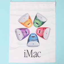 Vintage Promotional Coloured Apple iMac G3 Hanging Retail Banner Sign Flag Y2K picture