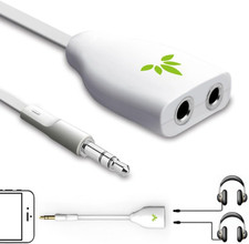 Two Way 3.5Mm Dual Headphone Jack Splitter, AUX Stereo Earphone picture