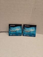 Lot Of 2 Sony HandyCam DVD+RW 30 Minute 1.4 GB Disc Video Camera Sealed Vintage  picture