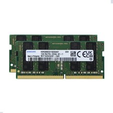 Samsung 2x16GB PC4-25600 DDR4 3200 MHz SODIMM Laptop Memory RAM M471A2K43EB1-CWE picture