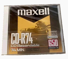 Maxwell CD-R74 Recordable 74 Minute BRAND NEW SEALED picture