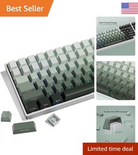 Shine Through Gradient Keycaps in Seaweed Green - 136 Keys for Ultimate Clarity picture
