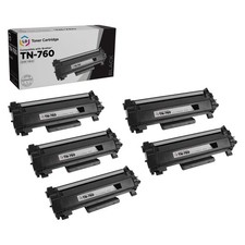 LD 5PK Replacement for Brother TN760 TN-760 High Yield Black Toner Cartridges picture