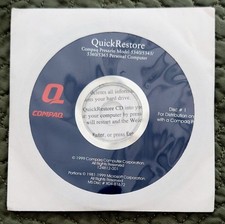 Compaq Quick Restore Disc 1999 Presario 5340 5345 Never Opened picture