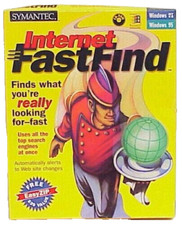 VINTAGE SYMANTEC INTERNET FASTFIND WINDOWS 95 WINDOWS NT 4.0 SYMANTEC BOX ONLY picture