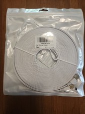 30 ft Cat7 Ethernet Cable White Flat High Speed RJ45 LAN Cord New picture