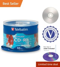 Inkjet Printable CD-R Discs 700MB 80 Minutes - 50pk Spindle for Personalization picture