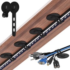 Nearockle Cable Management Under Desk, Adjustable 10 Pack, Black picture