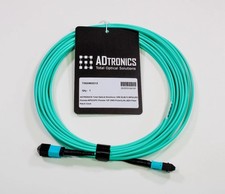 MPO UPC OM3 Fiber Cable 10M 12F Type B Female-Female 40G LSZH picture