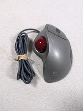 Logitech T-BB18 Trackman Wheel USB Trackball Mouse - TESTED WORKS Silver picture