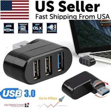 Adaptador USB Cargador Conector para PC Computadora Mac Laptop 3 Puertos Rapido picture