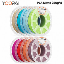 YOOPAI PLA Matte 8x250g Filament Bundle with Spool for Bambu Lab 3D Printer 1.75 picture