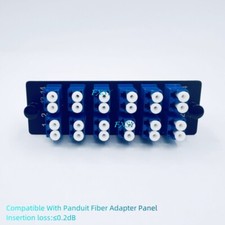 Fiber Optic Adapter Panel 12 LC/UPC Duplex OS2 Compatible Panduit FAP12WBUDLCZ picture