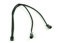 4-Pin PWM to Dual PWM Sleeved Computer Case Fan Power Y-Splitter Adapter Cable picture
