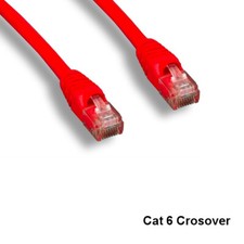 Kentek Red 3ft Crossover Cat6 UTP Patch Cord 24AWG 550MHz Pure Copper Ethernet picture