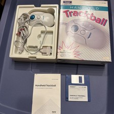 Vintage Tandy Computer Handheld Trackball Mouse Cat No 25-2003 Orginal Box Rare picture