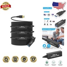 100ft USB 3.0 Extender, Active Signal Booster, Gold-Plated, Stable Data Transfer picture