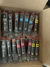 EZ Ink 221/220 Ink Cartridges BLack, Yellow Magenta, Cyan OEM Sealed, Open Box picture