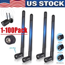 RP-SMA Antenna for WiFi 2.4GHz/5Ghz Wireless Router Card Male Female Pin Lot picture