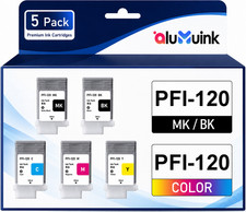 PFI-120 Pigment Ink Cartridge 130ml 5Pack for TM-300 TM-305 TM-200 TM-205 picture