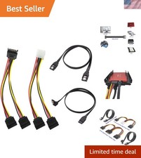 Versatile 4-Pack SATA III Data Splitters with 90° & Straight Cords for PC picture