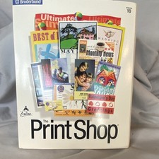 Broderbund The Print Shop Deluxe 10 DTP CD-ROM Set w/ Manual, Windows 95/98/NT picture