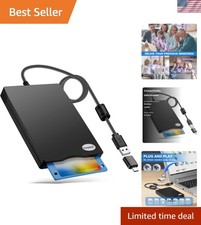 Ultra-Slim 3.5-Inch Floppy Disk Drive with USB Type A/C - Modern Retro Solution picture