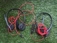 2 Plantronics C3225T Wired Headsets & 1 Zipper Case picture