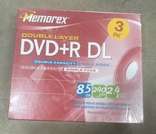 Memorex DVR+R DL Double Capacity Single Sided 3 PK 8.5 GB 240 Min Video 2.4X picture
