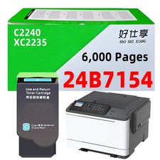 XC2235 Cyan Toner Cartridge Compatible for Lexmark C2240 XC2235 24B7154 24B7155 picture