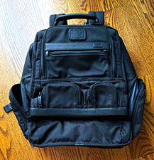 TUMI Alpha Bravo Backpack Ballistic Nylon Black Padded Adjustable Straps and tag picture
