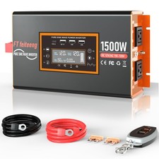 FT feiteeng 1500 Watt Inverter 12V DC to 120V AC Pure Sine Wave Inverter picture