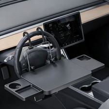 2-in-1 Car Steering Wheel Tray Back Seat Table Adjustable Car Laptop Food Desk picture