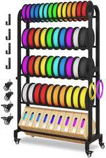 3D Printer Filament Storage Rack with Wheels, 5-Tier Adjustable Metal Shelf Hold picture