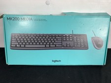 New Logitech MK200 Media Plug & Play USB Combo Keyboard & Mouse Open Box picture