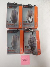 4 Black Web LED 6-Button PC Gaming Mouse with Color-Changing LED Lights-As Is picture